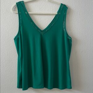 Torrid Teal Lace-Trim Tank Top